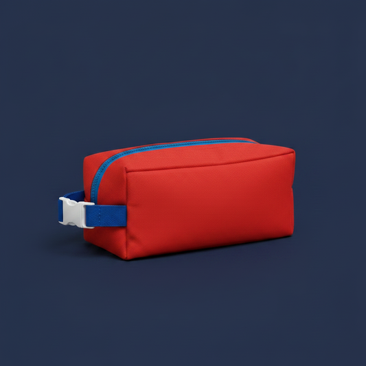 Red bag angled view